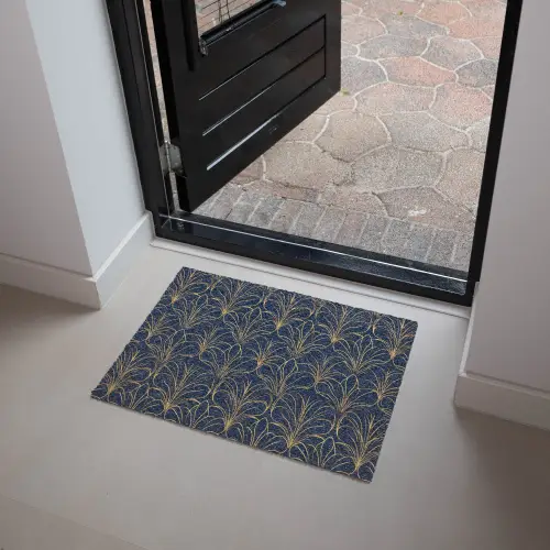 Deco - Waaier - Blauw Deurmat klein 898 -sfeer5
