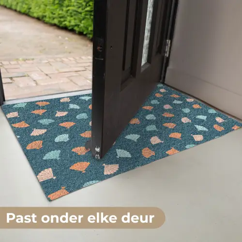 Zee - Dieren - Donkerblauw - Schelpen Deurmat klein 898 -USP_NL