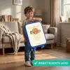 Basketbal in neutrale kleuren Kinderkoffer - Blauw klein -sfeer2_NL