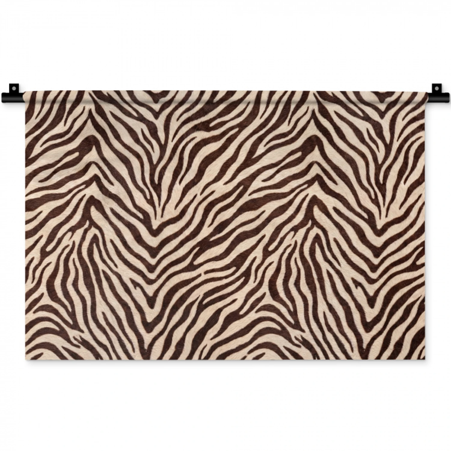 Zebra - Strepen - Bruin Wandkleed katoen klein -zz3d