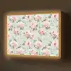 Rozen - Vogels - Pastel - Kleurrijk Light Box met batterij (Wandlamp) middel 907 -z3d_website