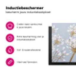 Illustratie - Bloemen - Blauw Inductie beschermer vinyl 3mm klein -wsfeer2_website