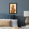 Cactus - Woestijn - Zand - Bruin fotolijst zwart zonder passe partout klein -sfeer3