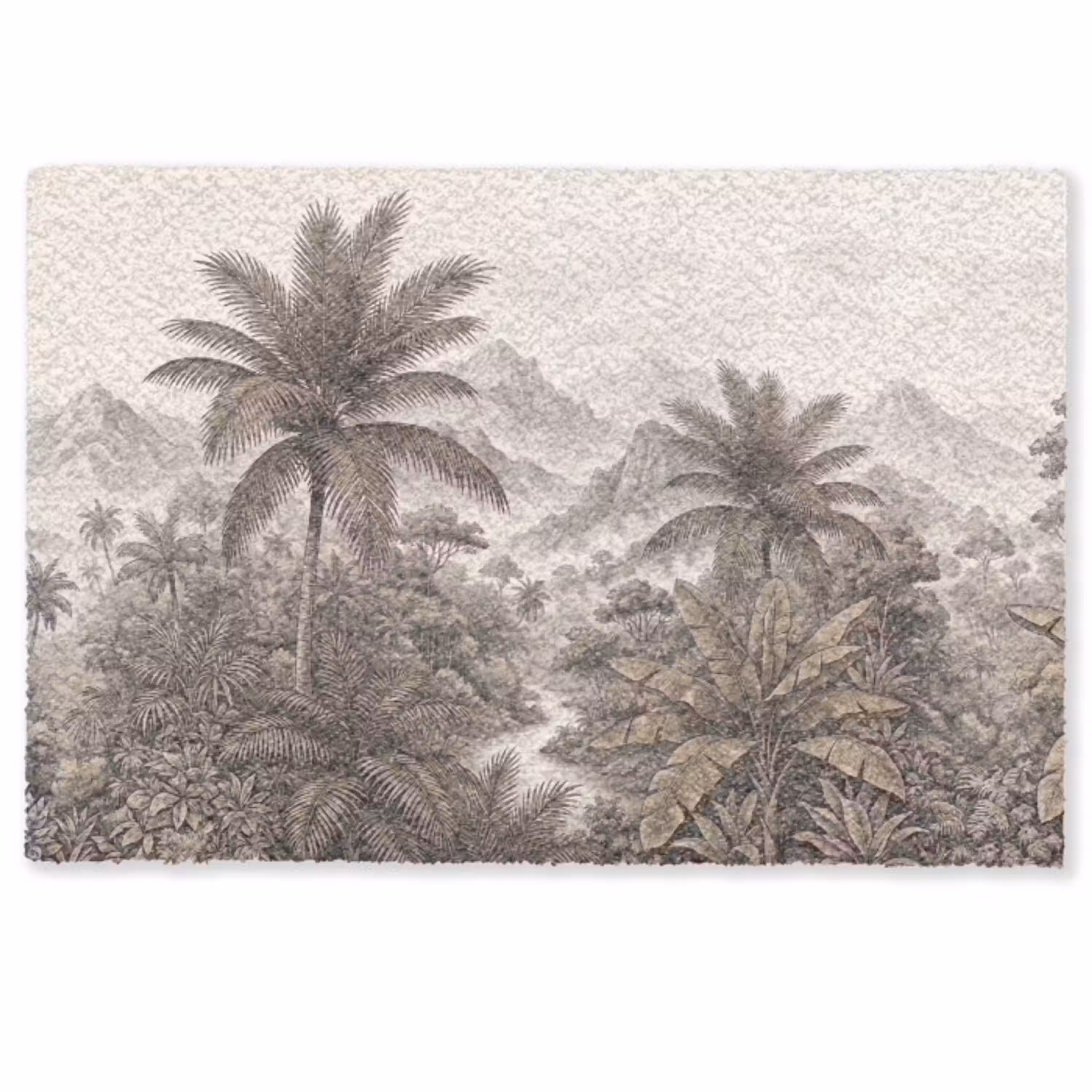 Natuur - Bergen - Rivier - Tropisch - Vintage Deurmat klein -zkaufland3d