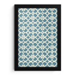 Patroon - Symmetrisch - Blauw fotolijst zwart zonder passe partout klein 224 -3d