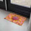 Dahlia - Bloem - Oranje Deurmat klein -sfeer2