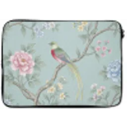 Vogel - Bloemen - Kleurrijk laptophoes neopreen klein -zkaufland3dotto