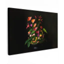 Bloemen - Vaas - Kleurrijk canvas 2cm klein -z3d