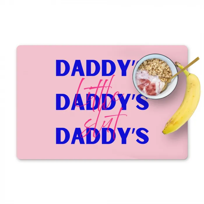 Daddy's - Blauw - Blokletters Placemat vinyl groot -zzzproduct_Kitchenyeah-website