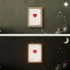 Ballon - Rood - Hart Light Box met kabel (Wandlamp) klein -sfeer3