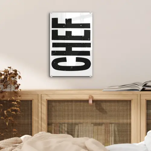 Chef - Japandi - Decoratie - Vintage plexiglas 5mm klein -sfeer4