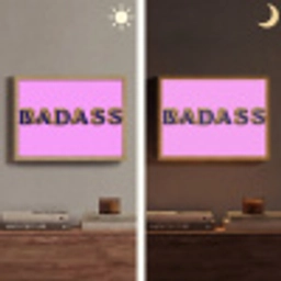 Felroze - Badass - Panterprint - Schaduw Light Box met batterij (Wandlamp) middel -sfeer3