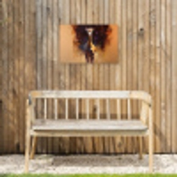Giraf - Bruin - Abstract - Geschilderd Tuinposter op houten frame 2 cm dik klein -sfeer4
