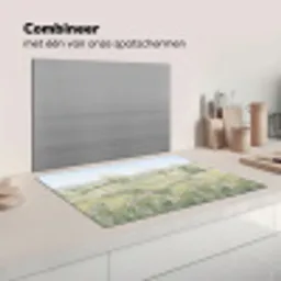Bloemen veld - Bloemen - Groen Inductie beschermer vinyl 3mm klein -wsfeer7_website
