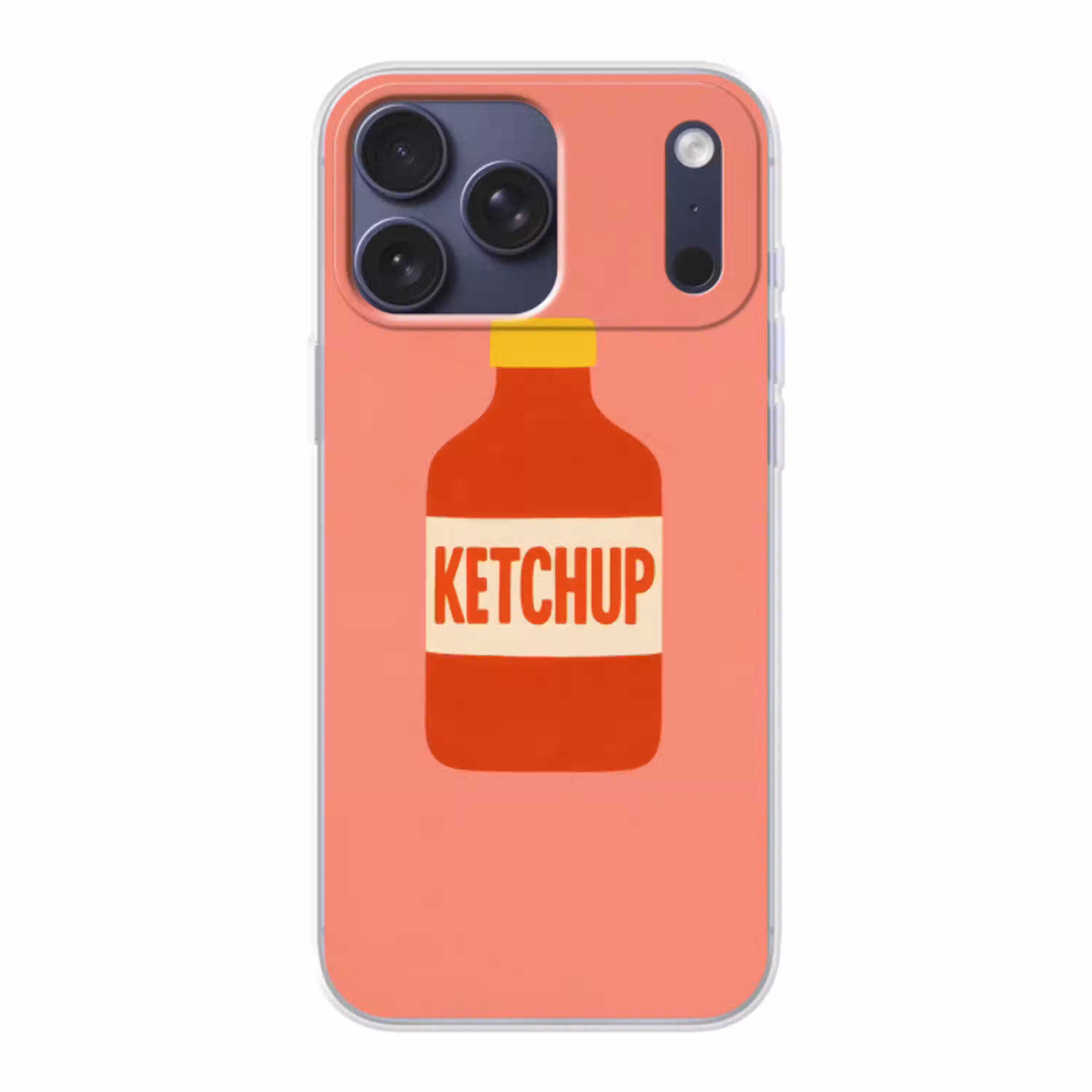 Ketchup - Fles - Rood - Minimalistisch Telefoonhoesje iPhone 17 Pro Max klein -3d