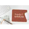Tequila texted you - Glas - Vierkanten - Oranje muismat rubber klein -witbureau