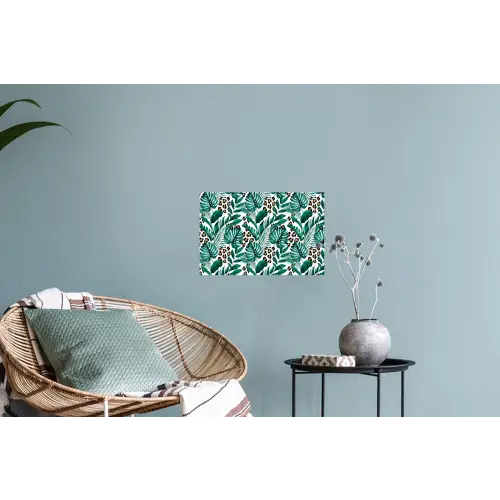 Dierenprint - Panter - Bladeren - Tropisch - Jungle Muursticker klein -plant