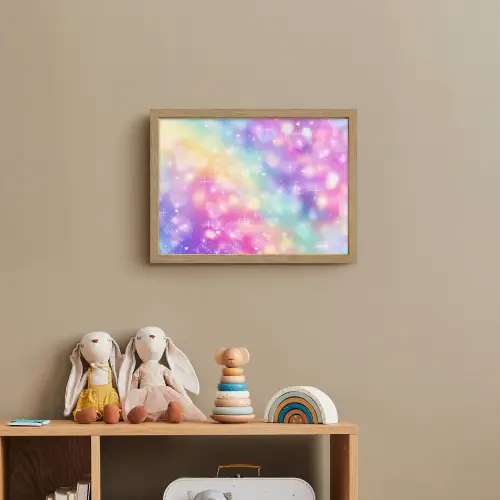 Licht - Regenboog - Hartjes Light Box met batterij (Wandlamp kind) middel -sfeer2_kind