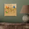 Wereldkaart - Zand - Kleurrijk - Zomer plexiglas 5mm klein -sfeer3