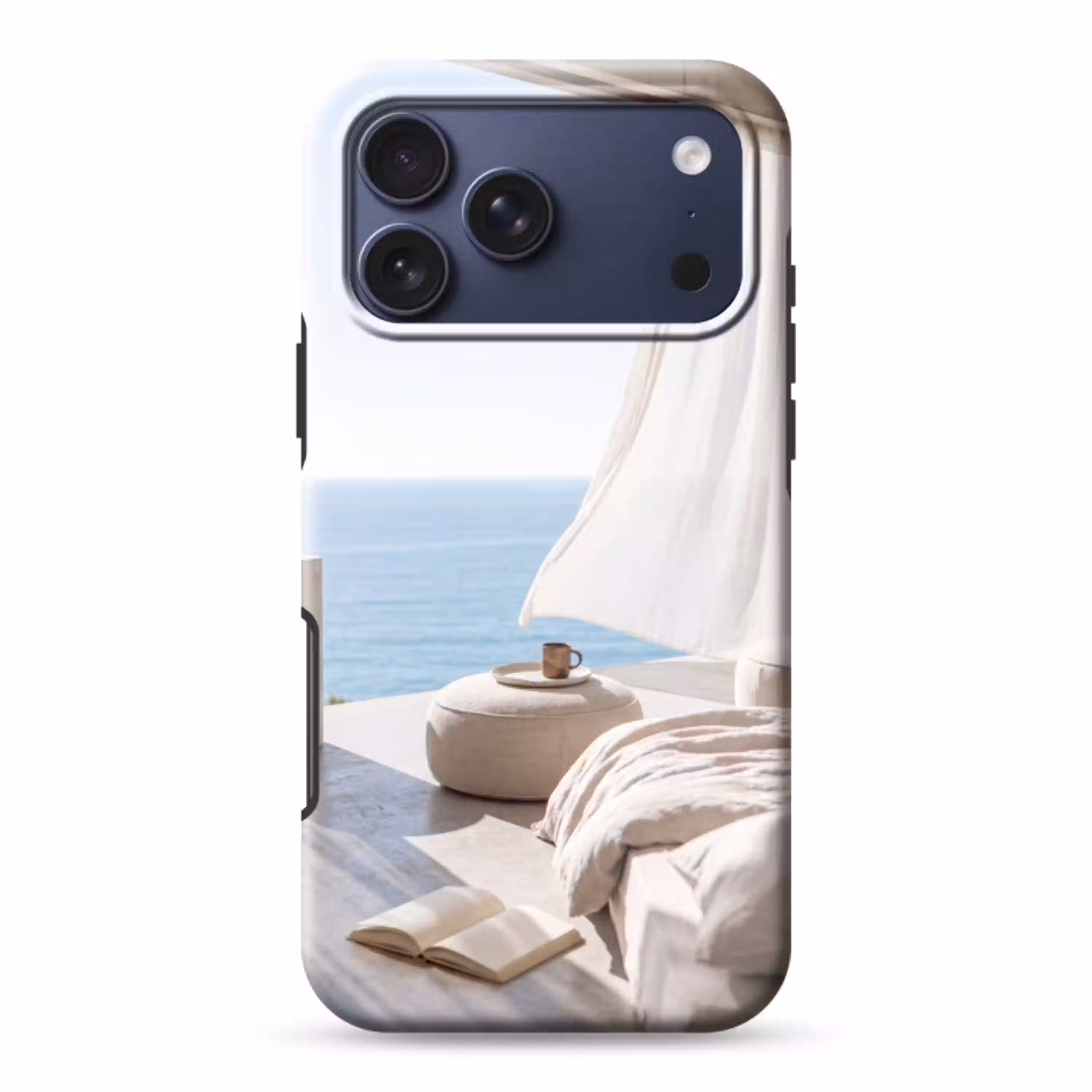 Interieur - Zeezicht - Modern - Rust - Beige Toughcase MagSafe Apple iPhone 17 Pro Max klein -3d