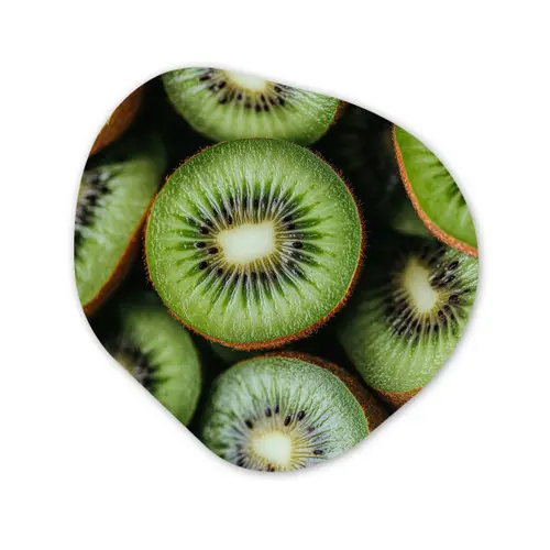 Kiwi - Fruit - Groen Wandcirkel Organisch Forex 3mm klein -3d