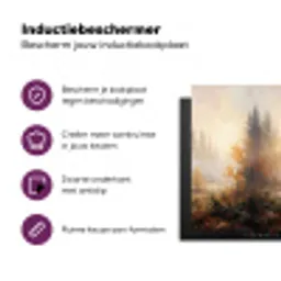 Bospad - Herfstbladeren - Natuur - Schilderachtig - Oranje Inductie beschermer vinyl 3mm klein -zzzzzzz-cc-usp