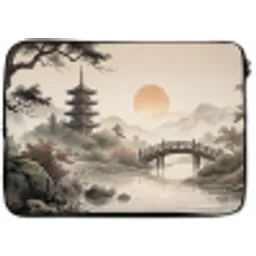 Azië - Landschap - Kleurrijk laptophoes neopreen klein -zkaufland3dotto