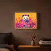 Kimono - Roze - Panda - Bloemenkroon Light Box met batterij (Wandlamp) middel -sfeer4