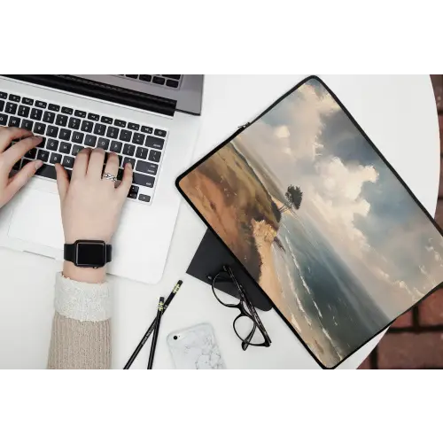 Klif - Zee - Boom laptophoes neopreen klein -bureau