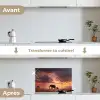 Olifanten - Grasland - Zonsondergang keuken achterwand spatscherm klein -voor_na_FR