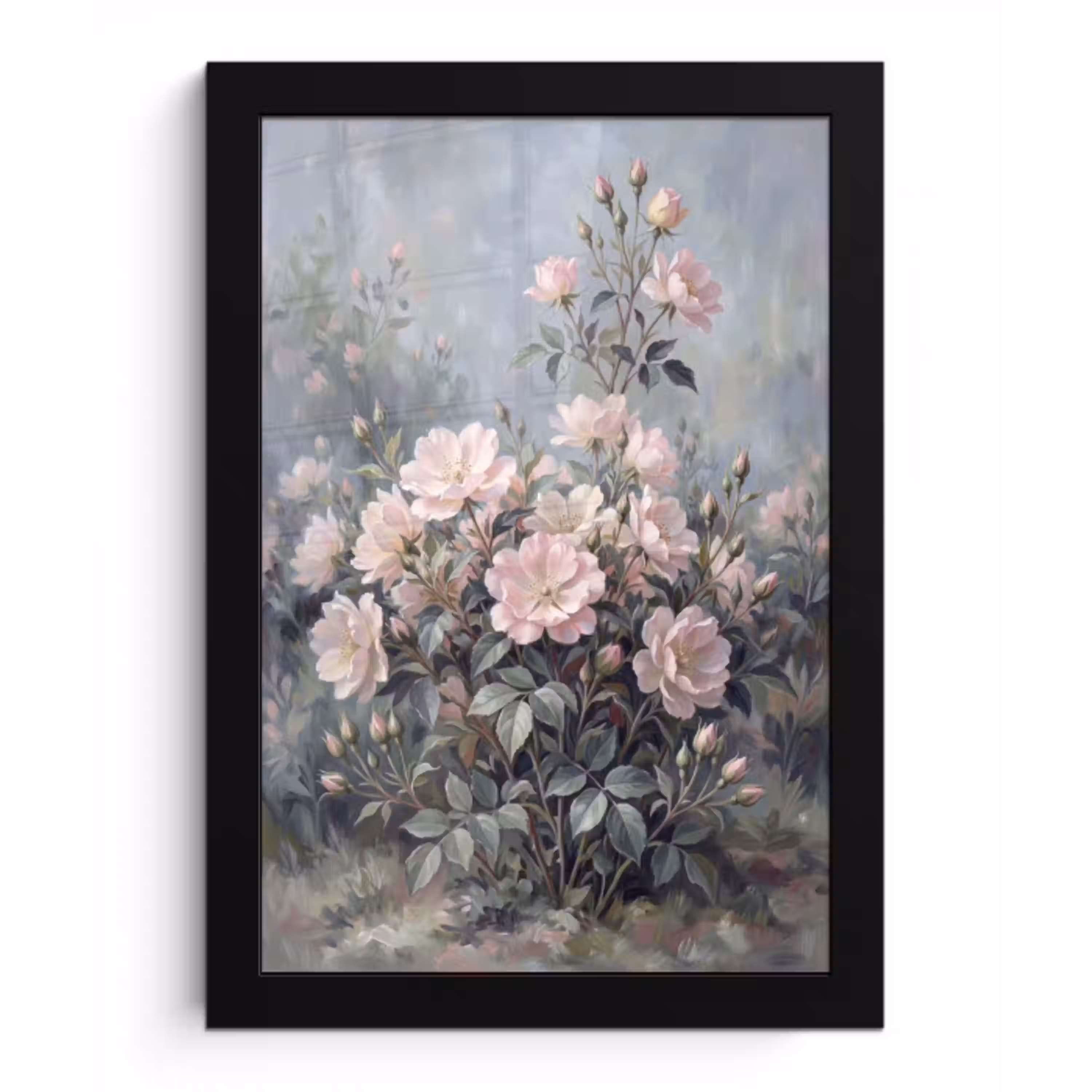 Rozen - Illustratie - Roze fotolijst zwart zonder passe partout klein -3d