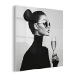 Vrouw - Champagne - Modern plexiglas 5mm klein -z3d