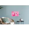 Roze - Verf - Coffee Muursticker klein -plant