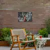 Hert - Winter - Sneeuw - Bos - Natuur - Dier Tuinposter op houten frame 2 cm dik klein -sfeer3