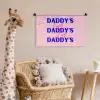 Daddy's - Blauw - Blokletters Wandkleed katoen klein -wsfeer5_kind