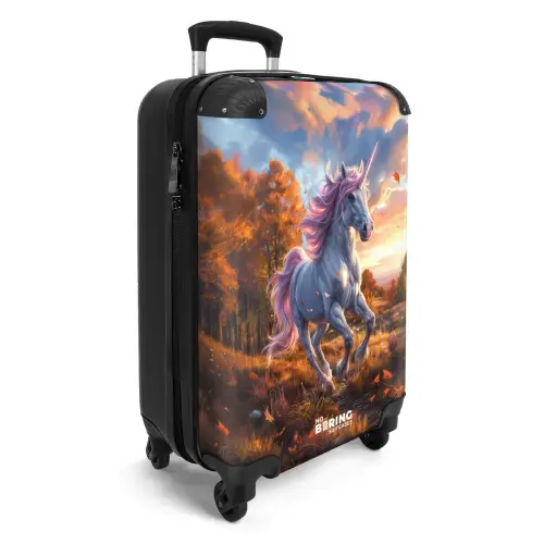 Galopperende Eenhoorn in Herfstwereld Koffer - NBS - Handbagage middel -productfoto_3d