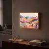 Golvende heuvels - Abstracte planten - Dromerig Light Box met batterij (Wandlamp) middel -sfeer1