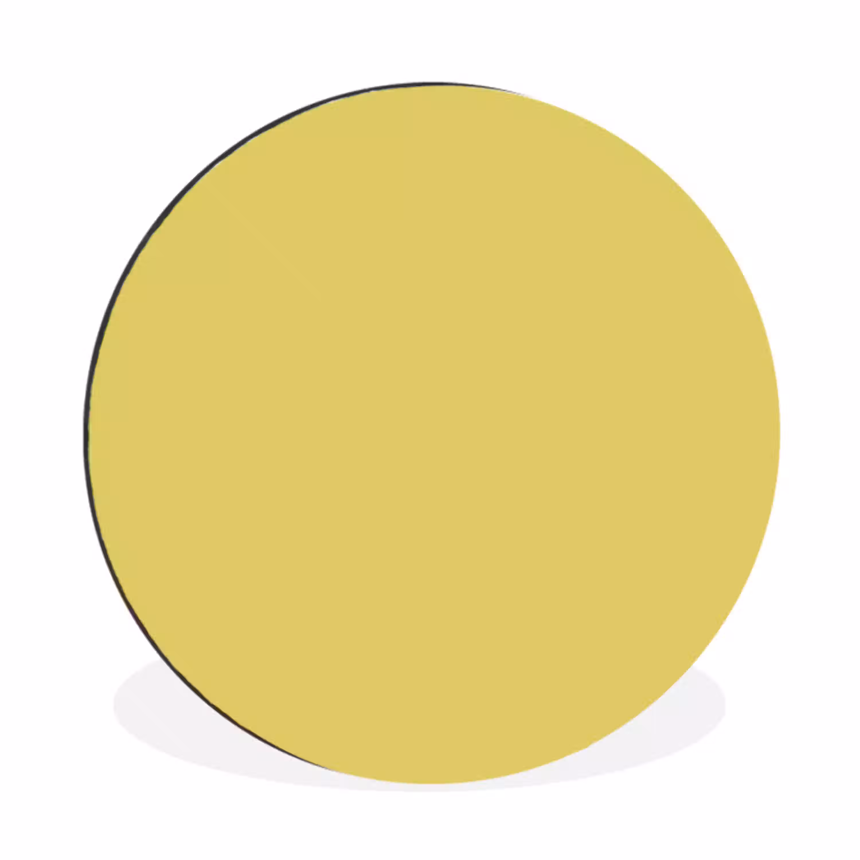 Golden - Ochre - Geel Wandcirkel aluminium klein 190 -3d