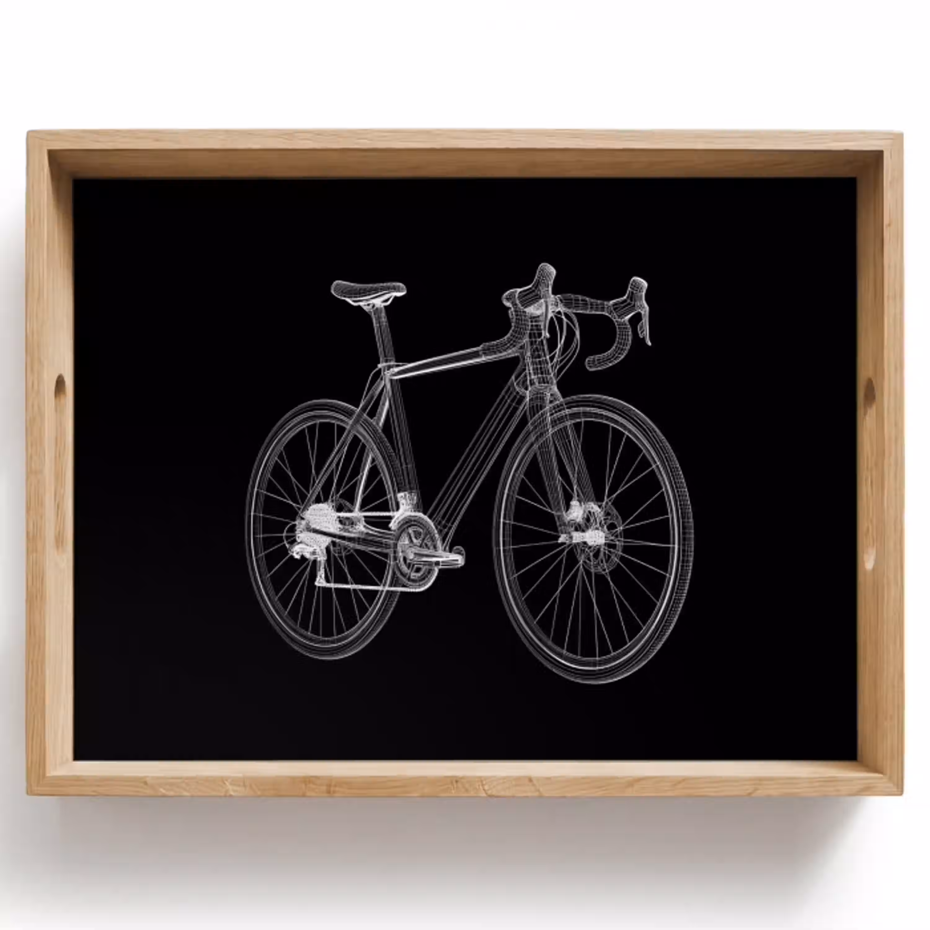 Lijnen - Illustratie - Wit Dienblad Rechthoek middel -z3d_shopping