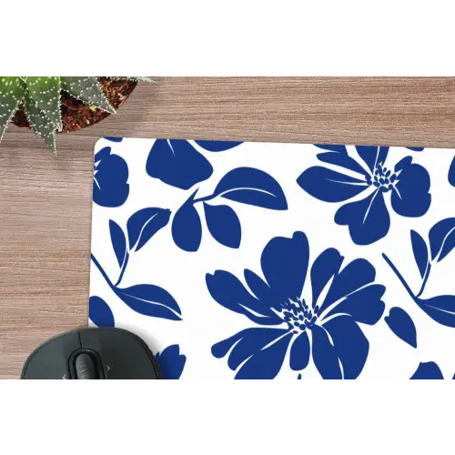 Floraal - Modern - Blauw muismat rubber klein 262 -closeup