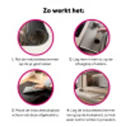 Bloemen - Roze - Modern - Beige Inductie beschermer vinyl 3mm klein -wsfeer9_website