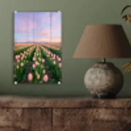 Tulpen - Landschap - Roze plexiglas 5mm klein -sfeer3