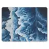 Golven - Blauw - Schuim muismat rubber klein -3d