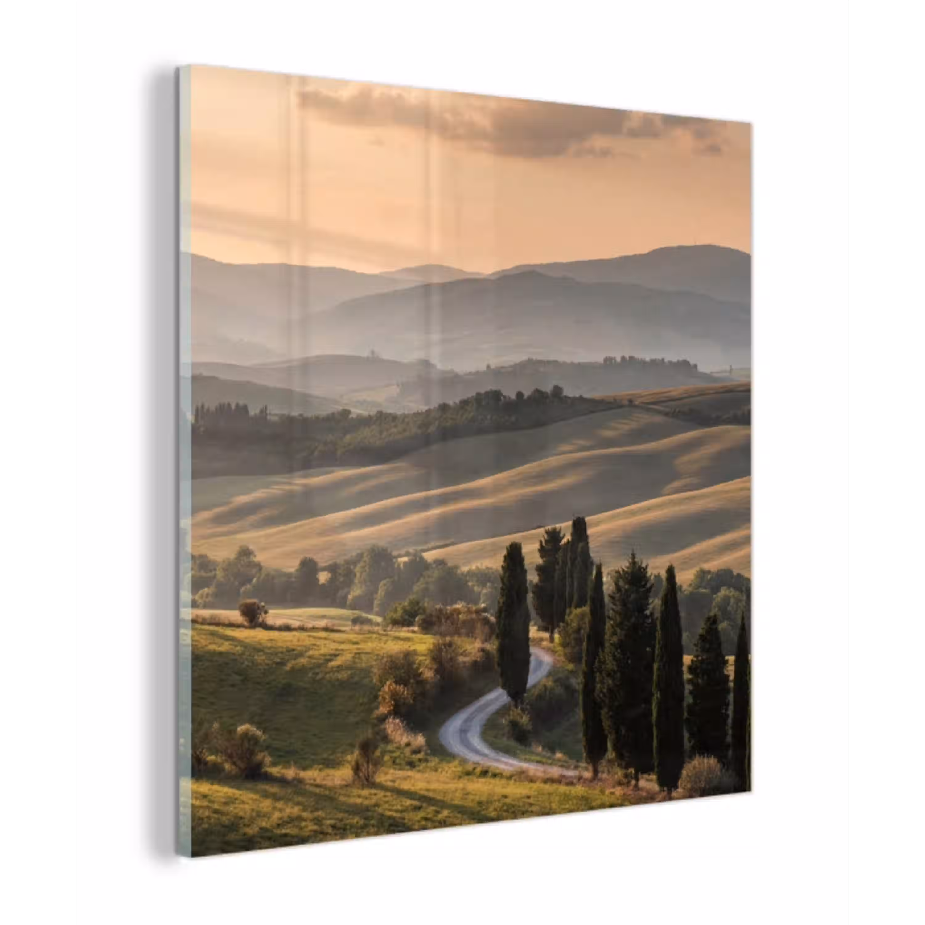 Toscaans - Landschap - Heuvels plexiglas 5mm klein -z3d