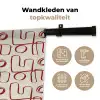 Abstract - Patroon - Beige - Rood Wandkleed katoen klein 269 -sfeer2