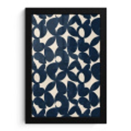 Modern - Geometrisch - Blauw fotolijst zwart zonder passe partout klein 224 -3d