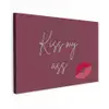 Kiss my ass - Lip - Bordeaux Tuinposter op houten frame 2 cm dik klein -3d