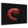 Garnaal - Rood - Dieren Textielframe zwart klein -3d