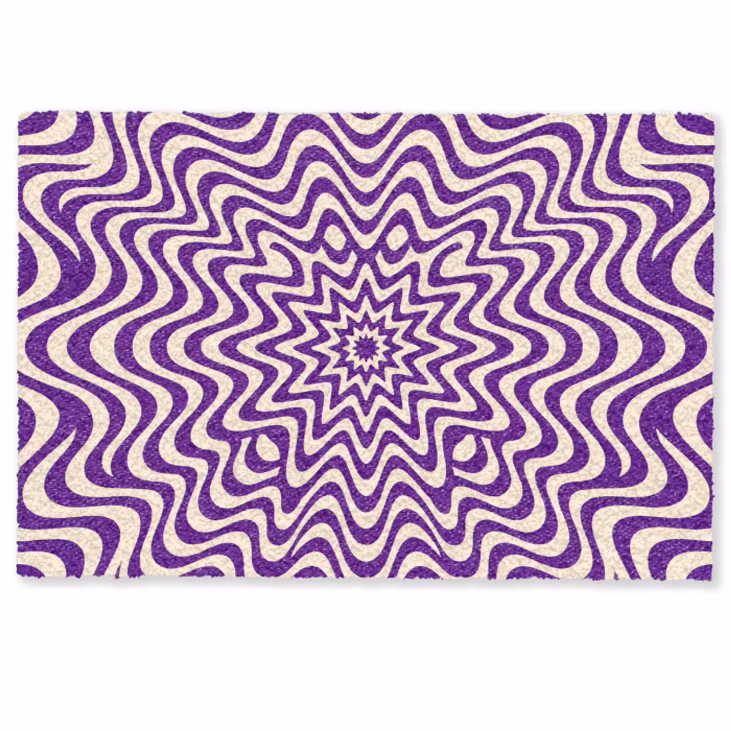 Abstract - Golven - Optisch - Modern - Paars Deurmat klein -zkaufland3d