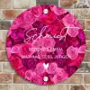 Roze rozen - Sierlijk Naambord Rond klein -sfeer2